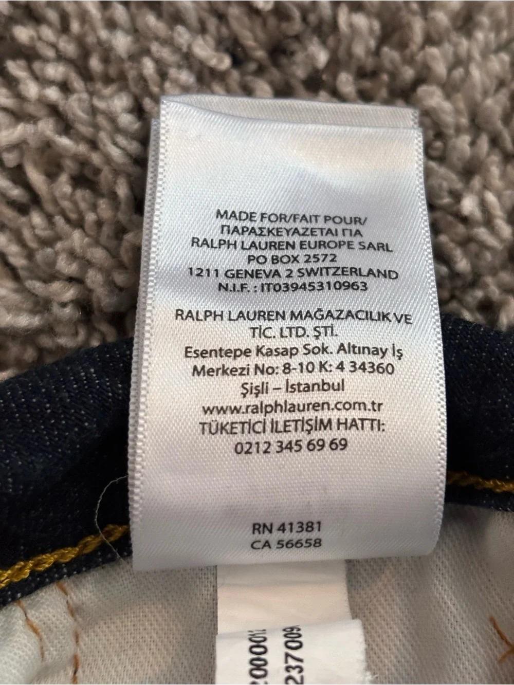 Polo Ralph Lauren Slim Dark Blue Jeans Preppy Kids Boys Size 12